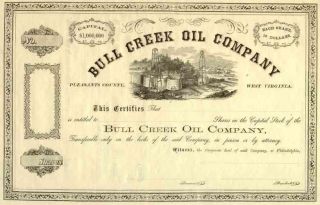 18__ Bull Creek Oil Stock Certificate photo