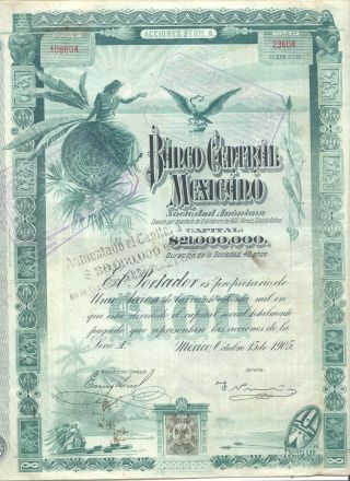 Banco Central Mexicano 1905 $30 M Coupons 27 - 60 photo