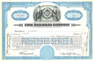 1953 Erie Raillroad - Common Stock Certificate photo