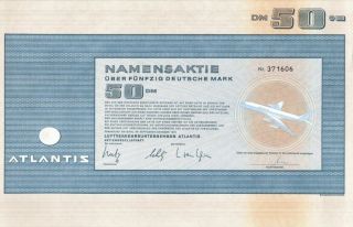 Atlantis Stock Certificate photo