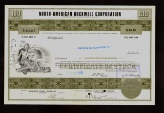 North American Rockwell (now Boeing) 1970s Issued To Broker Bache & Co photo