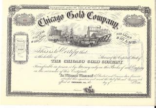 The Chicago Gold Company. . . .  1860 ' S Unissued Stock photo