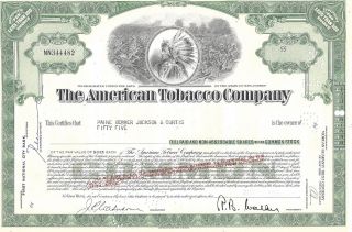 American Tobacco Company. . . . . .  1965 Stock Certificate photo