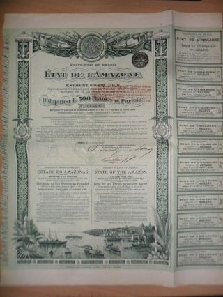 State Of The Amazon Bond 500fr Paris 1906 photo