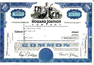 Broker Owned Stock Certificate: White Weld & Co. ,  Payee; Hojo 1971,  Issuer photo