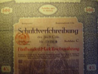 Schuldverfchreibung 4% Bond 1912….  Very Rare photo