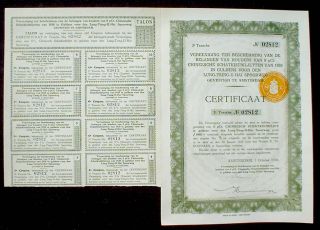 Chinese Lung Tsing U - Hai 1000 Gulden 8% Certificaat 1904 Uncanc + Coupons photo