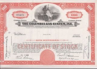 The Columbia Gas System Inc. . . . .  1959 Stock Certificate photo