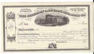 The Paterson & Newark Railroad Co. . . . . .  1860 