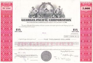 Georgia - Pacific Corporation Ga 1975 Type I (logo) Stock Certificate photo