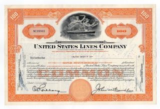United States Lines Company Stock Certificate photo