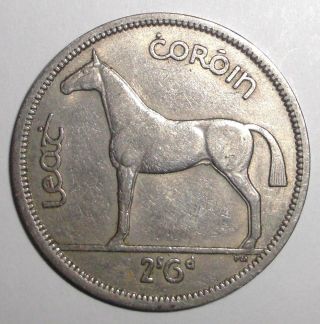 1964 Ireland Half Crown,  Horse,  Stallion,  Colt,  Animal Wildlife Coin photo