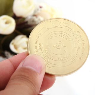 Btc Physical Bit Coin127 Satoshi Nakamoto Virtual Money Gold Plated Iron photo