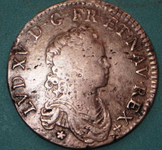 1716 France ½ (demi) Ecu Reformation Coin Amiens With Heart photo