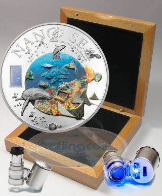 Cook Islands 2014 10$ Nano Sea - Depths Of The Sea 50g Silver Proof Coin photo