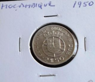 Portugal / Moçambique - 2.  50 Escudos - 1950 - Silver photo