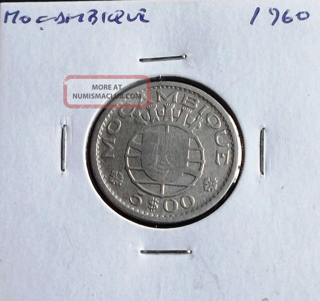 Portugal / Moçambique - 5 Escudos - 1960 - Silver Africa photo