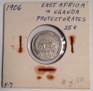 1906 East Africa/uganda Protectorates 25 Cents Rare photo
