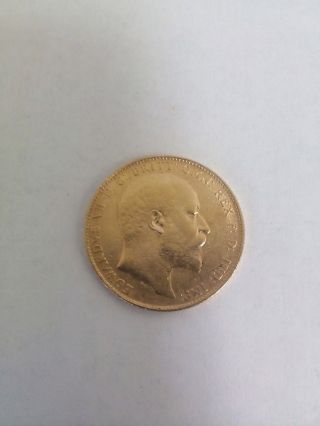 1908 British Sovereign Gold Coin - King Edward Vii photo