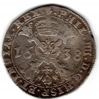 Spanish Netherlands 1638 Patagon Daalder Philip Iiii Dav - 4162 photo