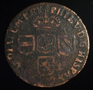 Philip V,  Spain,  Spanish Netherlands Namur Liard 1709 Coin Km 2 Extremely Rare photo