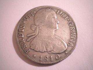 1810 Colonial Mexico Spain Silver 8 Reales Ferdinand Vii photo
