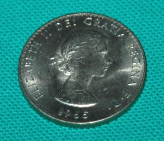1965 Queen Elizabeth Ii Crown Winston Churchill Coin photo