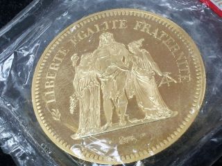 France 1978 Gold 50 Franc Piedfort 3.  01oz Gold Coin,  Very Rare photo