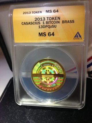 Casascius 1 Btc Ms - 64 2013 Bit Coin Physical Loaded (, Lealana,  Titan) photo
