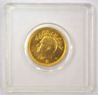 1971 Iran Persia One 1 Pahlavi Gold Coin Sh1350 photo