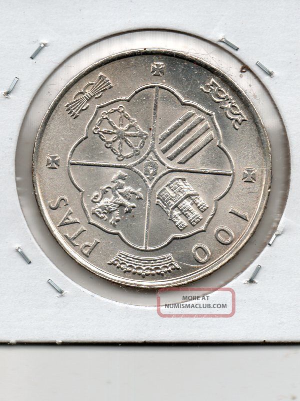 Spain 1966 100 Ptas Large Silver Coin