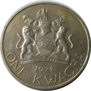 Elf Malawi 1 Kwacha 1971 Conversion To Decimal Currency photo