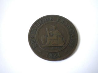 1884 French Cochin China 1 Cent photo
