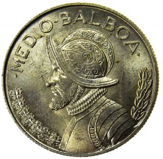 Panama 1/2 Balboa,  1962 Silver Coin photo