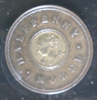 Early 1840 ' S Victorian Half Penny Model photo