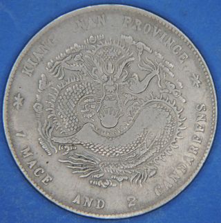 1901 China Kiangnan Kiang Nan Province Dragon Dollar $1 Silver Coin photo