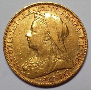 1897 - M Australia Gold Sovereign 1c Start photo