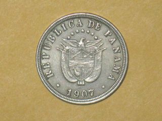 Panama - 1907 2 1/2 Centesimos - Km 7.  1 - Copper - Nickel photo