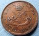 1857 Bank Of Upper Canada Province Of Canada One Penny Token Copper Coins: Canada photo 1
