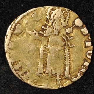 Ca.  1336 Spain Catalonia Barcelona Medieval Gold Half Florin Pedro Iv Rare Fine photo