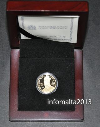 2011 Malta Dun Karm €50 Gold Coin Proof And Certificate photo