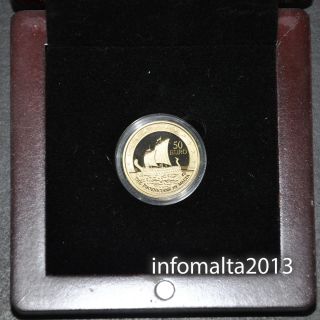 2011 Malta Phoenicians €50 Gold Coin Proof Certificate Europa photo