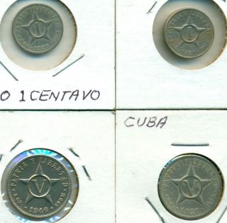 4 Central America Centavos (2) 1920 1 Centavos - 5 Centavos & 1946 5 Centavos photo