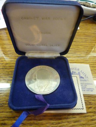 Winston Churchill Wwii Cabinet War Room Commemorative Coin Solid Nickle Silver photo