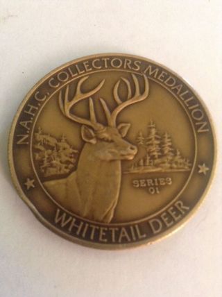 Nra N.  A.  H.  C.  Collectors Medallion,  Whitetail Deer Animal Wildlife,  Token photo