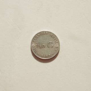 Lp Netherlands Antilles - 1962 - 1/10 Gulden Silver photo