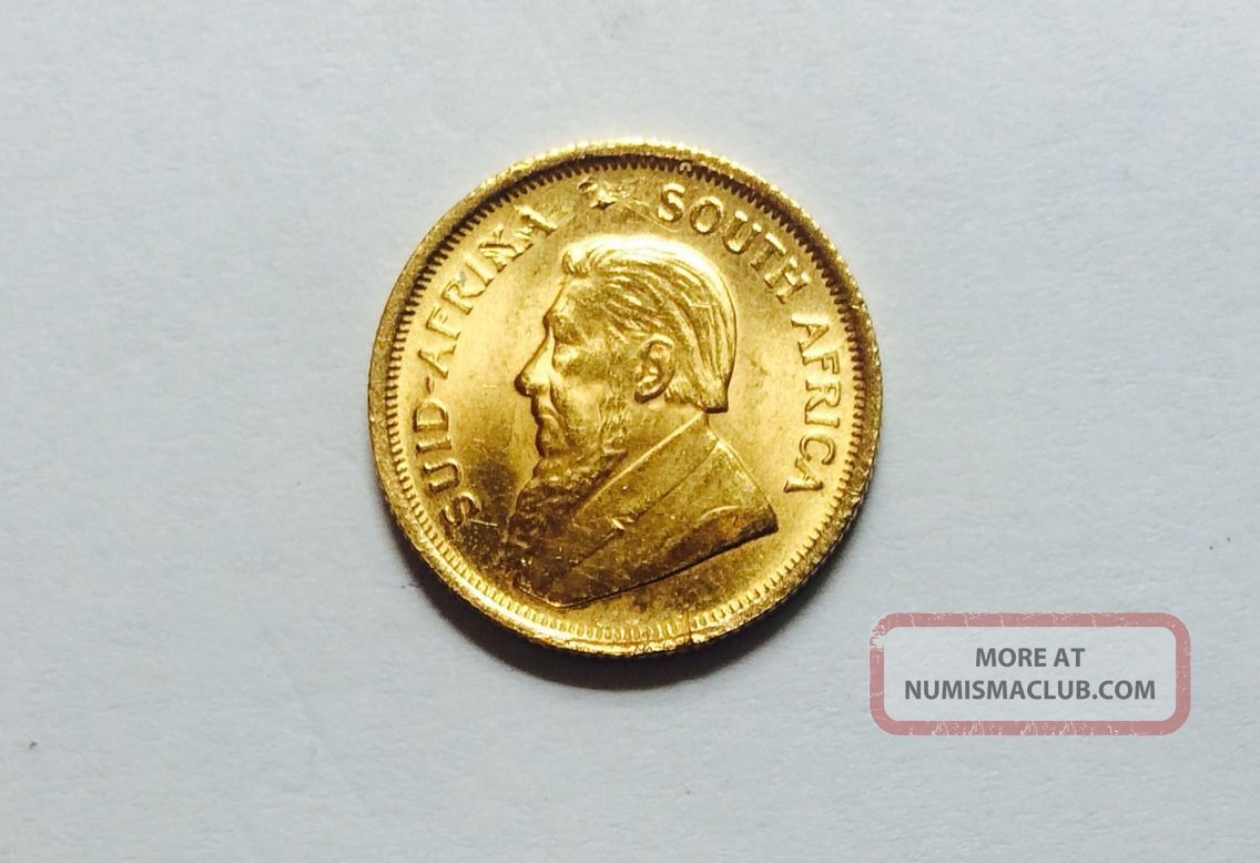 Rare Date 1982 1/10 Oz Fine Gold South African Kugerrand Coin Africa photo
