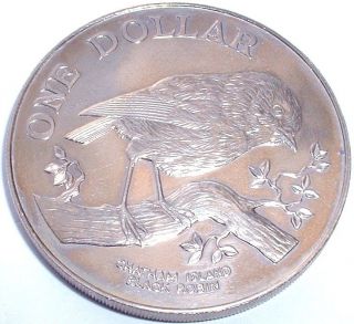 Unc 1984 Zealand - Black Robin One Dollar Crown - Very Low Mintage 65k - Nr photo