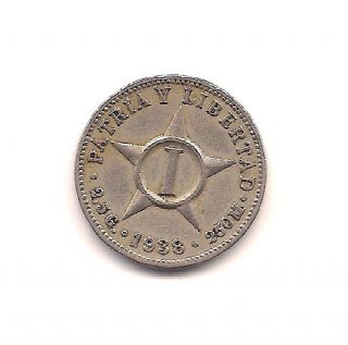 1938 Un Centavo - - Lowest Mintage Of Series - - Strong Details photo