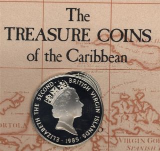 1985 British Virgin Islands $20 Dollars Silver Coin Gem Proof Km61 photo